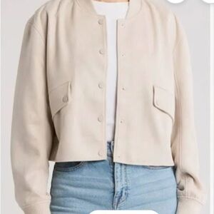 Blank NYC Taupe Bomber Jacket
